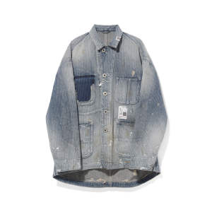 25SS MIHARA YASUHIRO 三原康裕 日系洗水做旧宽松翻领牛仔外套