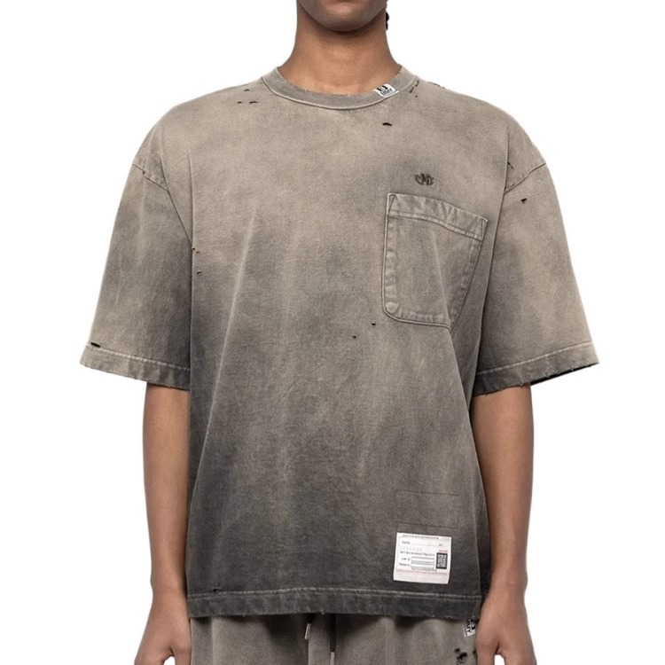 短袖日系休闲男女做旧破坏