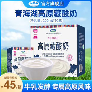 青海湖高原藏酸奶整箱200ml 10盒娟姗牧场草原特产常温牛奶发酵乳