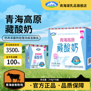 青海湖高原藏酸奶整箱210g*10盒娟姗牧场高原特产常温牛奶发酵乳