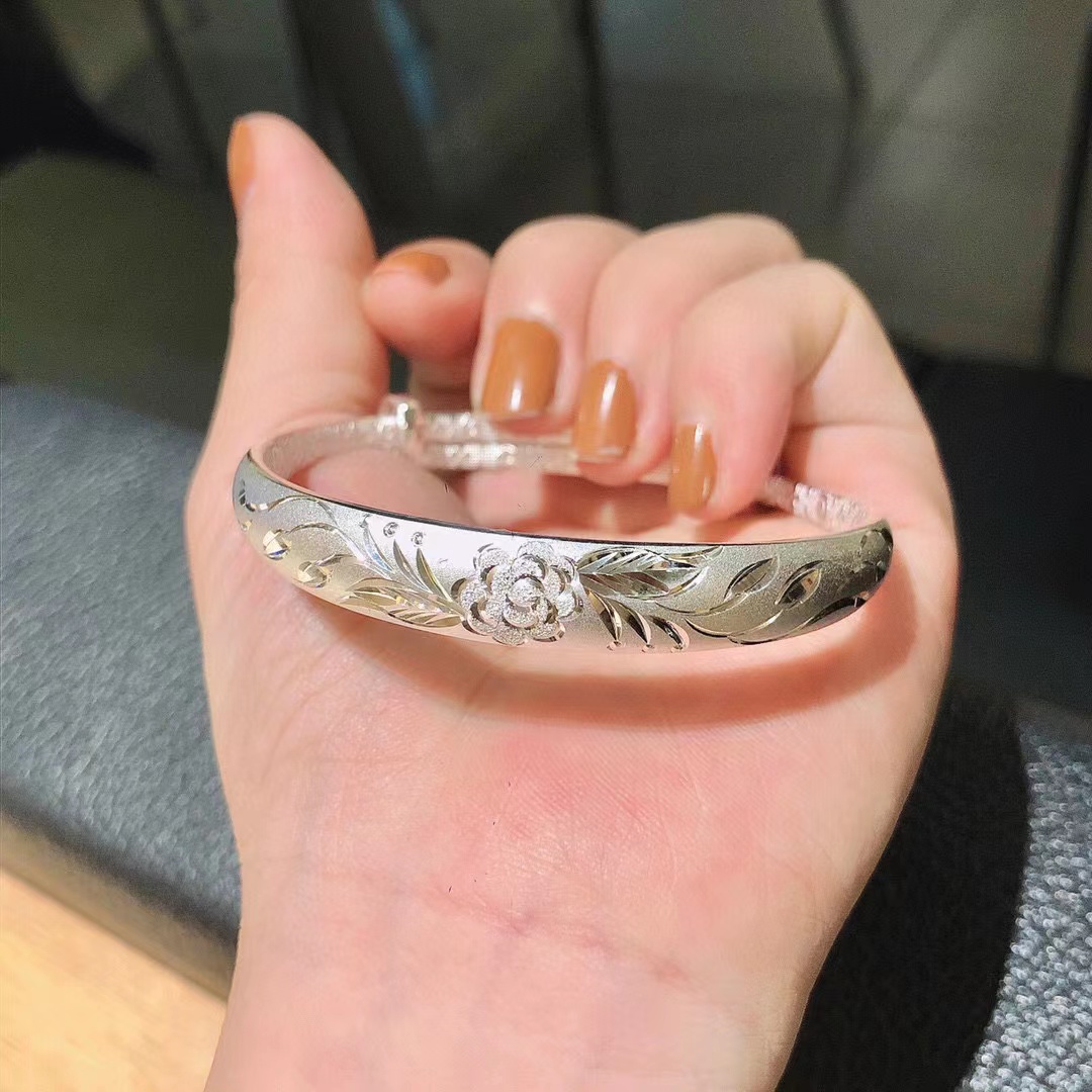 送妈妈长辈礼物纯银999手镯