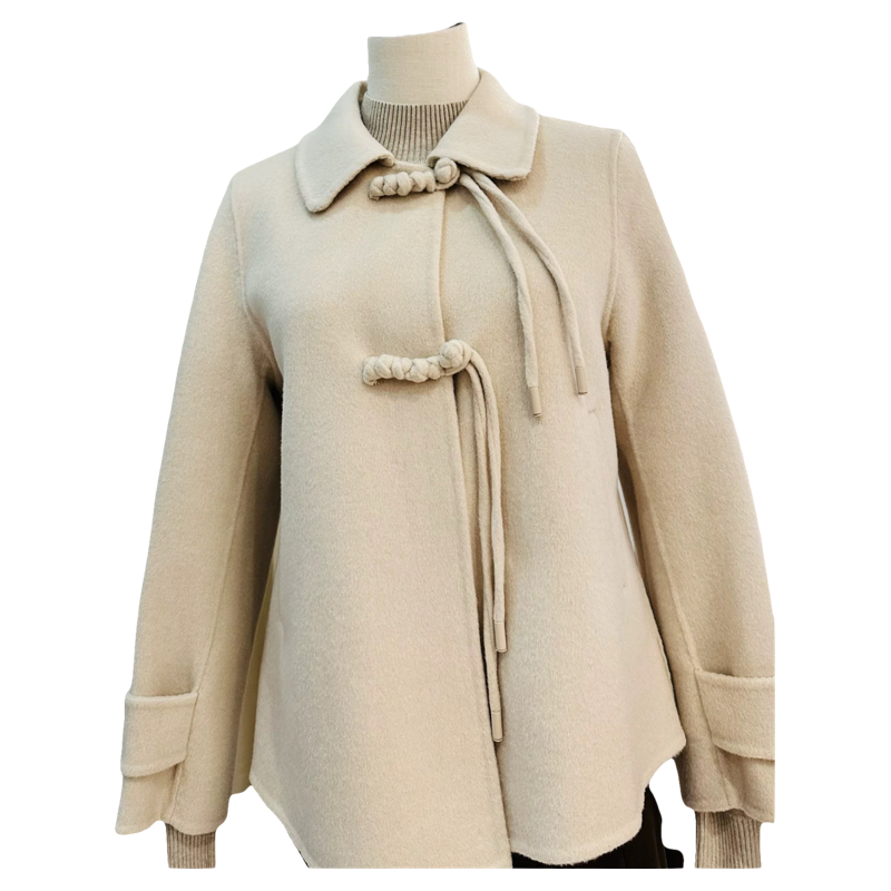 高级感宽松羊绒大衣2025冬季新品国风时尚小个子羊毛呢气质外套