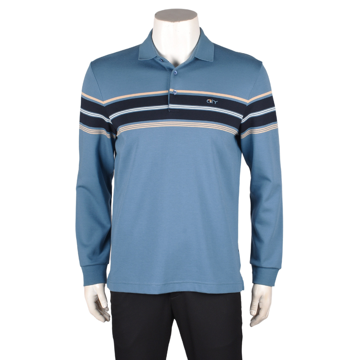 金利来GY服饰专柜正品男春季新款休闲百搭舒适长袖T恤POLO衫上衣