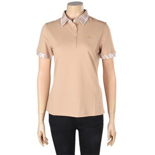 比音勒芬专柜正品女装夏季新款韩产翻领免烫休闲短袖T恤882241511