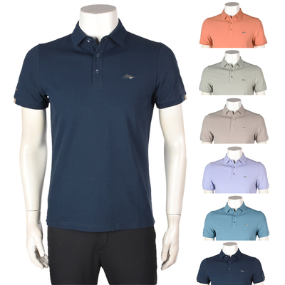 华斯度经典LOGO短袖翻领上衣