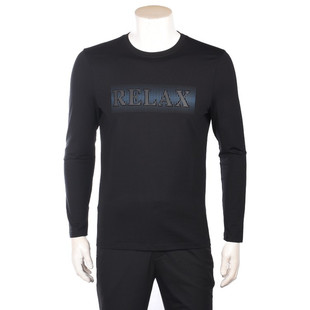 纯色纯棉休闲长袖 BIEM.L.FDLKK比音勒芬新款 秋季 正品 T恤清仓 男装