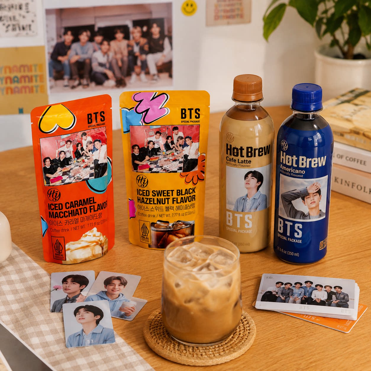 韩国进口防弹少年团咖啡拿铁冷萃
