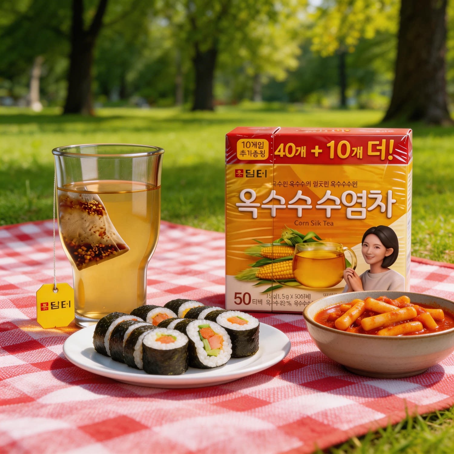 韩国进口茶包丹特玉米须茶下午茶小包装 冲泡饮品 泡茶包50袋盒装