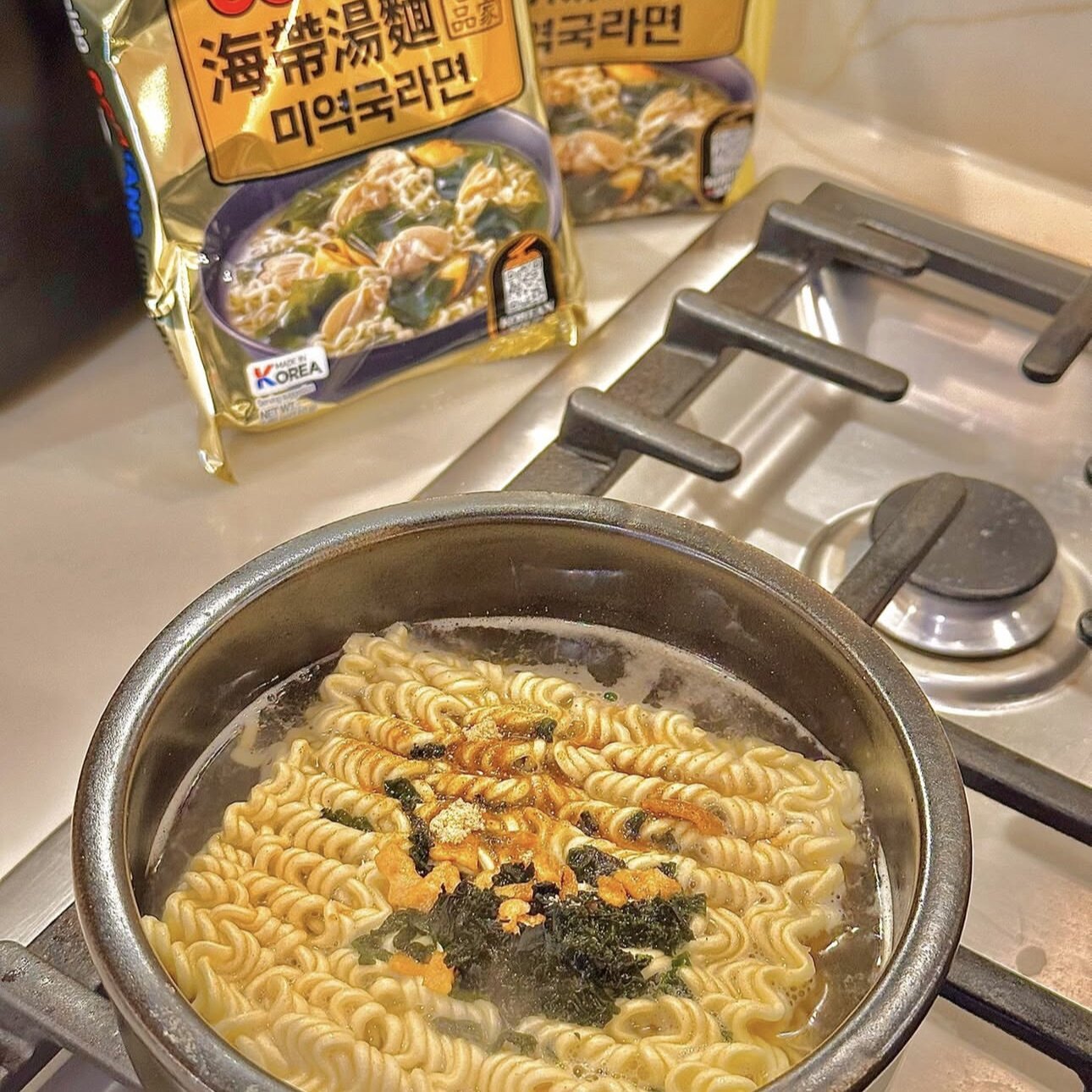 韩国进口零食海鲜汤面 韩式海带拉面 paldo方便速食 煮面好吃宵夜