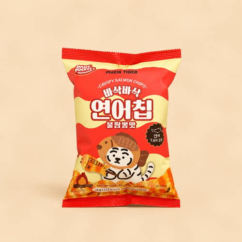 muzitgiger香辣海鲜三文鱼脆片