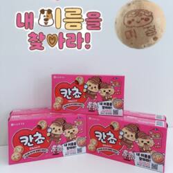 可抽名字的小饼干 乐天小熊巧克力夹心饼干bts田荞麦韩国进口零食