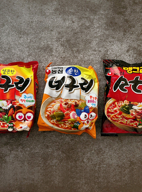 速食乌冬面韩国农心浣熊方便面零食泡面海鲜拌面香辣倍辣煮面宵夜