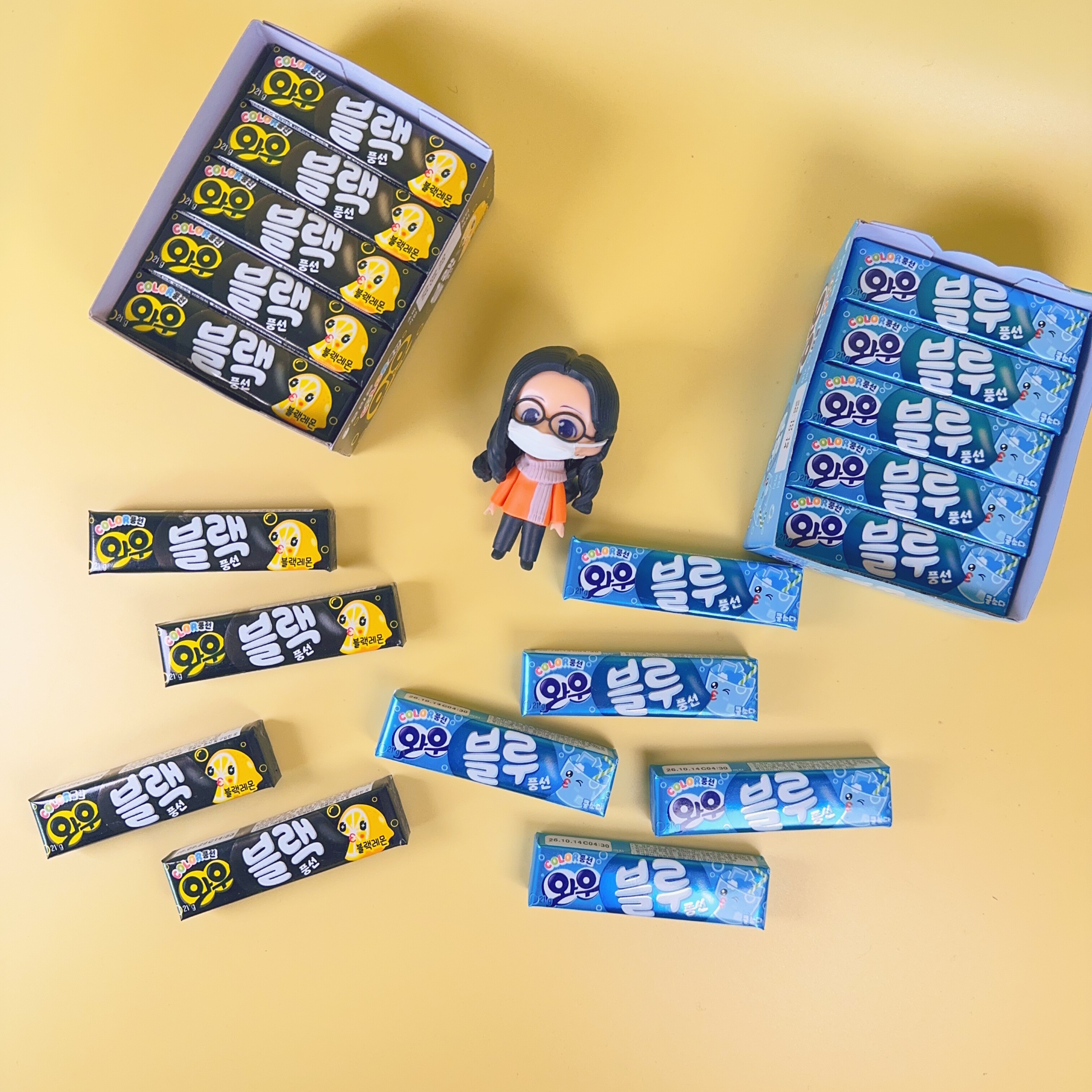 韩国进口好丽友黑色泡泡糖