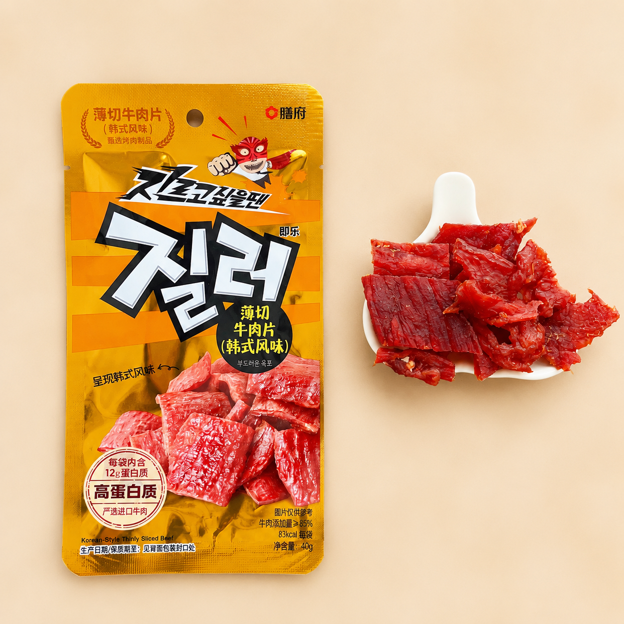 膳府韩式薄切牛肉片袋装30g