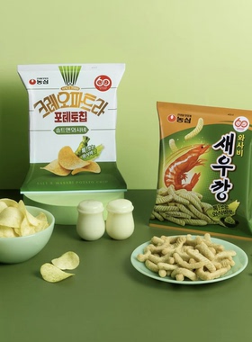 超好吃农心青阳辣椒蛋味脆片芥末味虾条休闲膨化食品韩国进口零食