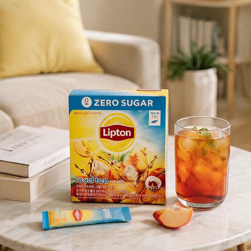 lipton桃子味冰红茶柠檬味韩国