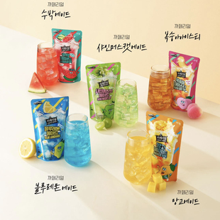 拍3包邮 Jardin蓝柠檬红茶零脂肪袋装榛果美式咖啡液韩国进口饮料