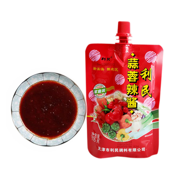 正宗天津利民蒜蓉辣酱 125g/袋 烧烤酱辣椒酱调味酱烤肉调料酱