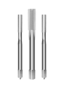 高速钢平头直槽丝攻白钢机用丝锥 细柄螺旋丝攻M3M4M5M6 H2 HSS