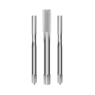 高速钢平头直槽丝攻白钢机用丝锥 细柄螺旋丝攻M3M4M5M6 H2 HSS