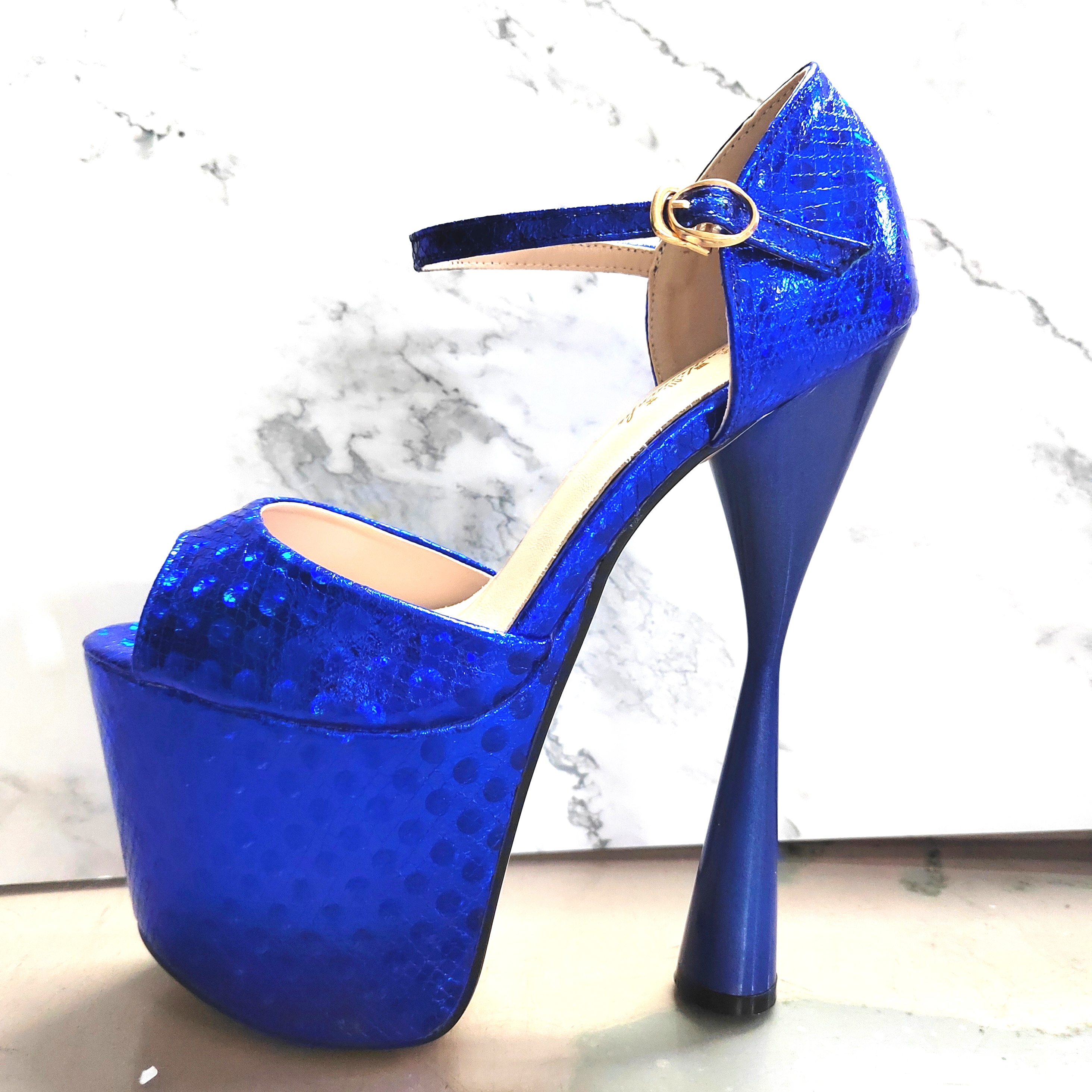 19cm恨天高凉鞋性感女鞋大码高跟