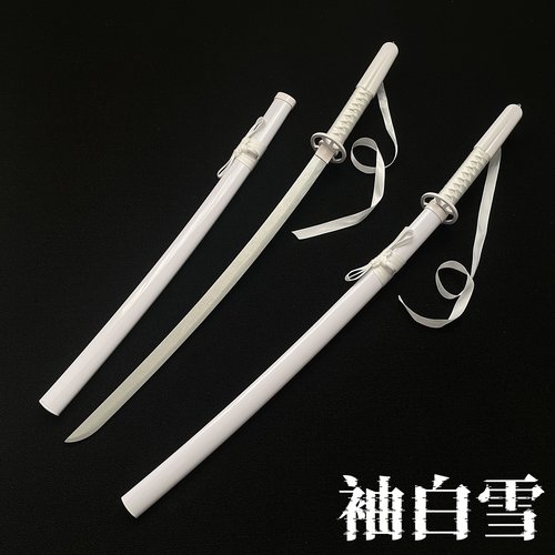 袖白雪白死神cos朽木露琪亚天锁斩月木刀拔刀剑竹刀花抖音武士刃