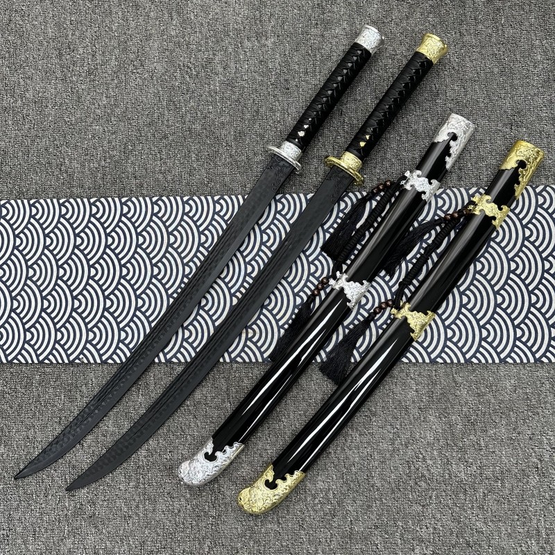 儿童玩具绣春刀冷钢塑胶塑料仿真刀唐横刀高强度练习武士刃武式刀