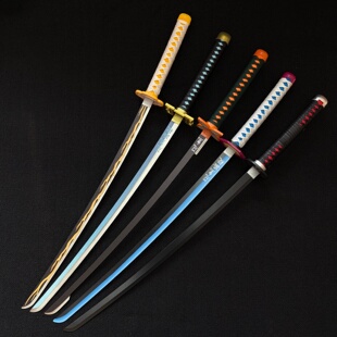 金属鬼杀队鬼灭之刃cos铁刀时透日轮刀漫展道具动漫武士刃未开刃