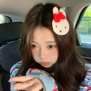 少女的魔术贴!日系可爱小兔子卡通刘海贴发夹前额碎发整理神器