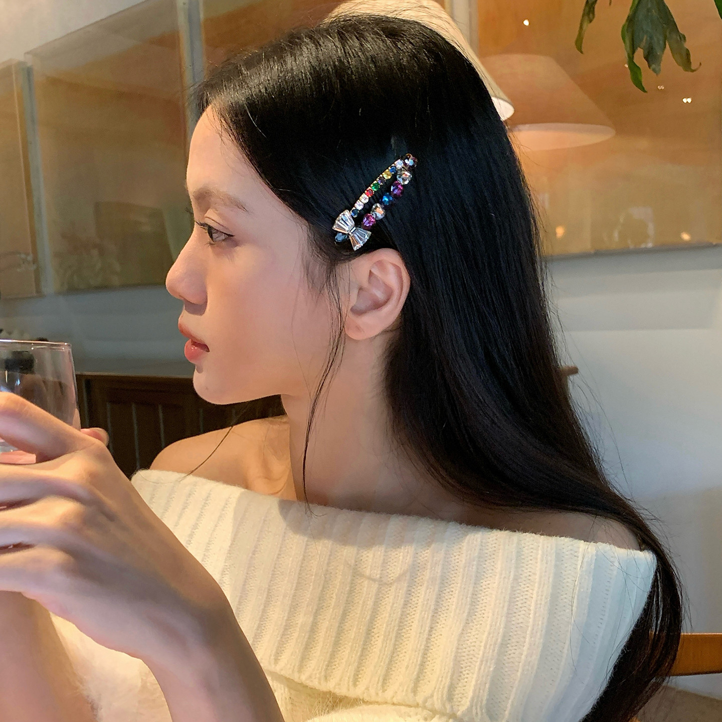 彩虹撞色水钻发夹百搭气质刘海夹发卡边夹碎发夹子韩系甜美发饰品,饰品/流行首饰/时尚饰品新,发饰,淘宝优惠券,粉丝福利购,淘宝优惠卷