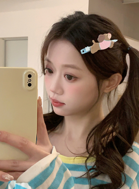 Cute puppy！可爱小狗彩色化妆夹发卡碎发刘海夹侧边夹洗脸鸭嘴夹