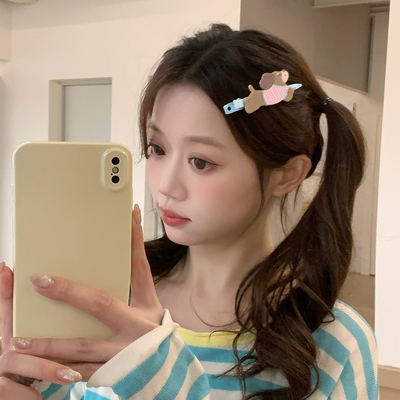 Cute puppy！可爱小狗彩色化妆夹发卡碎发刘海夹侧边夹洗脸鸭嘴夹