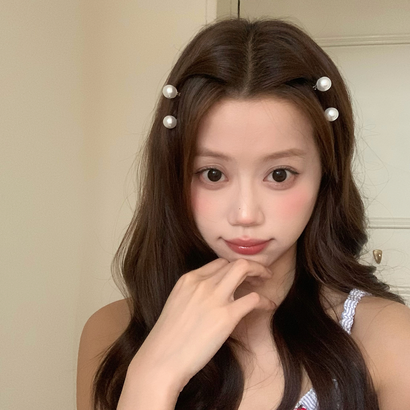 2个装 珍珠小发扣女新款前额侧边夹发夹触角发卡高级感夹子头饰品