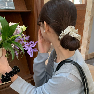 韩系小波点 百搭褶皱发绳小肠圈扎马尾头绳发圈ins日常基础发饰女