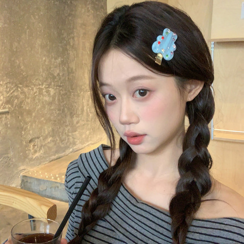 硬糖bear！水钻小熊加厚醋酸发夹鸭嘴夹可爱质感碎发刘海夹侧边夹