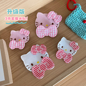 升级版 可爱猫咪脑袋魔术贴蝴蝶结碎发贴无痕刘海贴整理神器发饰