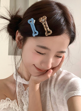 可爱小骨头造型发夹甜美百搭刘海夹韩系少女碎发夹子鸭嘴夹发饰品