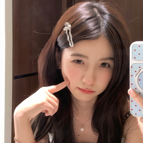 水钻蝴蝶结波浪发夹小众设计感甜酷金属发卡鸭嘴夹侧边夹子发饰品