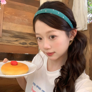 韩漫可露丽 彩色波点发箍日常外戴发卡头箍韩系少女感发饰头饰品