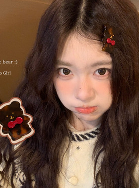 糖浆小熊！质感醋酸发夹可爱少女心刘海夹发卡边夹碎发夹子发饰品
