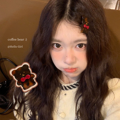 糖浆小熊！质感醋酸发夹可爱少女心刘海夹发卡边夹碎发夹子发饰品
