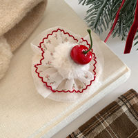 Cute cherry cake hair clips, Korean-style girl bangs clips, Christmas and New Year atmosphere photo hair accessories, hair clips and headwear thumbnail 3