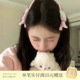 2个装 超大号闪粉猫咪蝴蝶结化妆夹发卡无痕碎发刘海夹侧边夹发饰