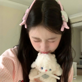 2个装 超大号闪粉猫咪蝴蝶结化妆夹发卡无痕碎发刘海夹侧边夹发饰