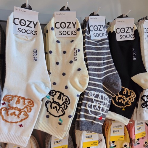 韩国东大门新款女袜卡通小狗狗中筒袜可爱动物少女袜日系甜美4135