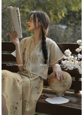 【现货】Onepire|red lotus|红莲曲·复古重工新中式欧根纱连衣裙