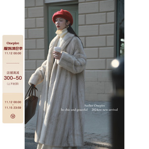 Onepire Atelier|《金渐层》重磅仿十字貂皮毛一体大衣