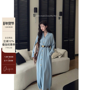 【现货】 Onepire|《海盐椰奶》天丝+麻!百搭通勤老钱衬衫连衣裙