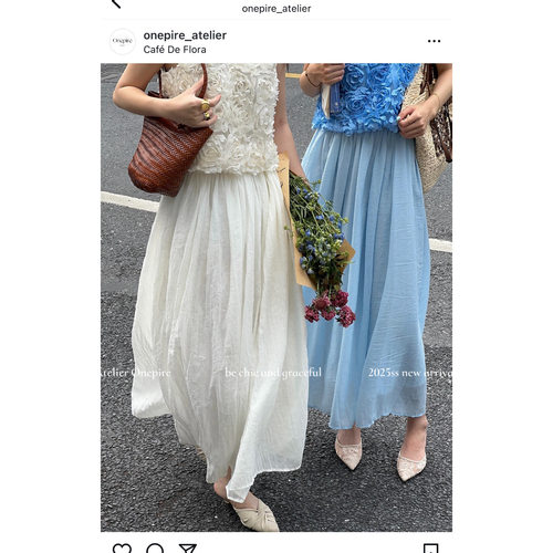 【现货】Atelier Onepire|ju舒服的料子仿苎麻空气肌理感百搭半裙