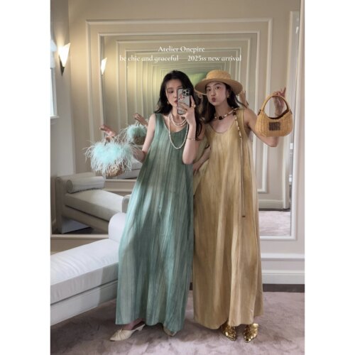 现货 Onepire summer Thai夏日泰兰德69%棉定染扎染懒人连衣裙